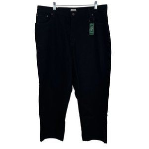 NEW LL Bean Original Fit Relaxed Black Jeans Size‎ 20 Petite Dbl L 299539 Cotton